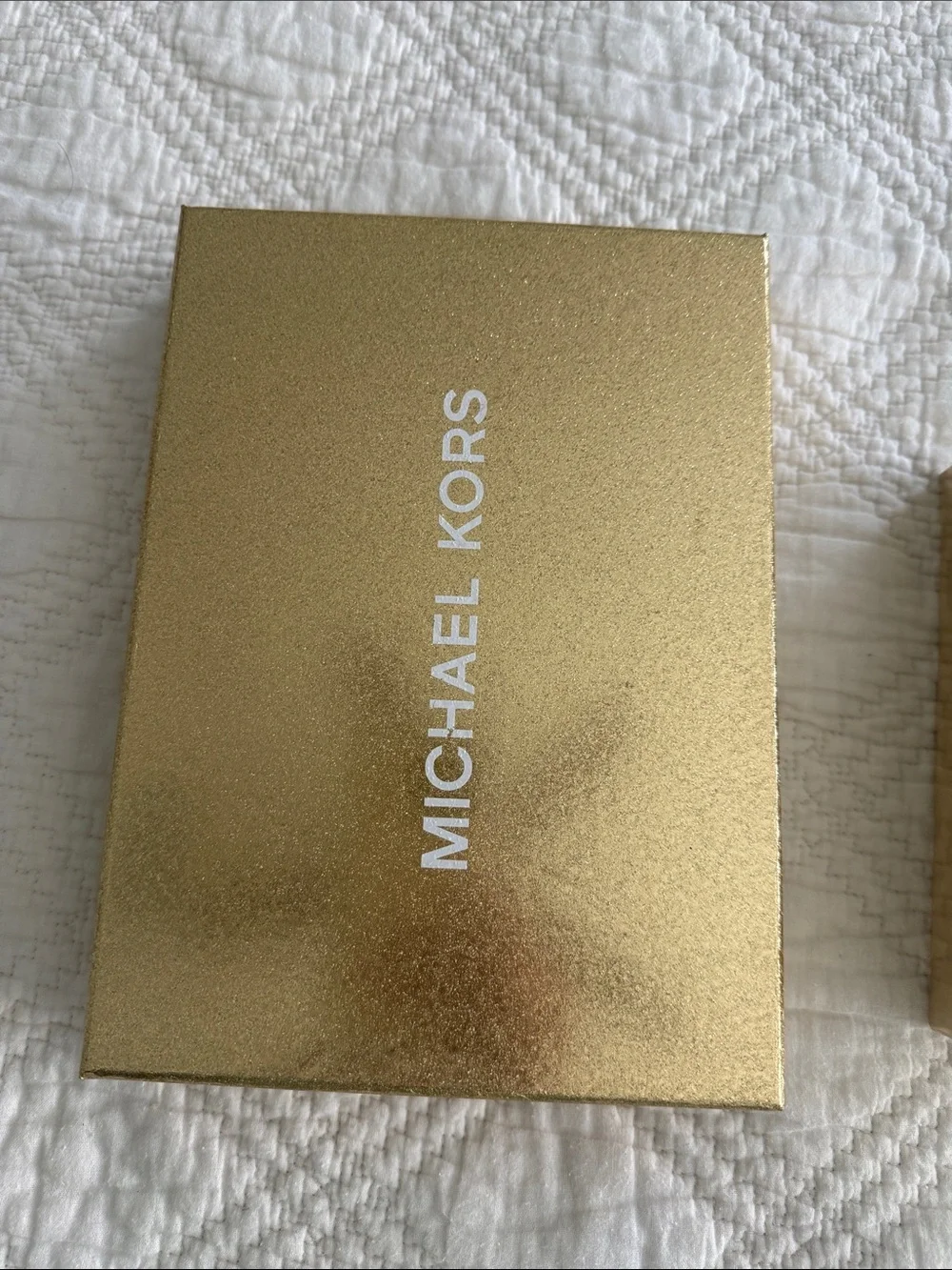 Michael Kors Adjustable Belt Bag KeyChain Set of 2 Sz S/M Silver Signature NWOT